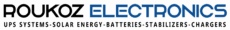 Roukoz Electronics Logo Black Blue